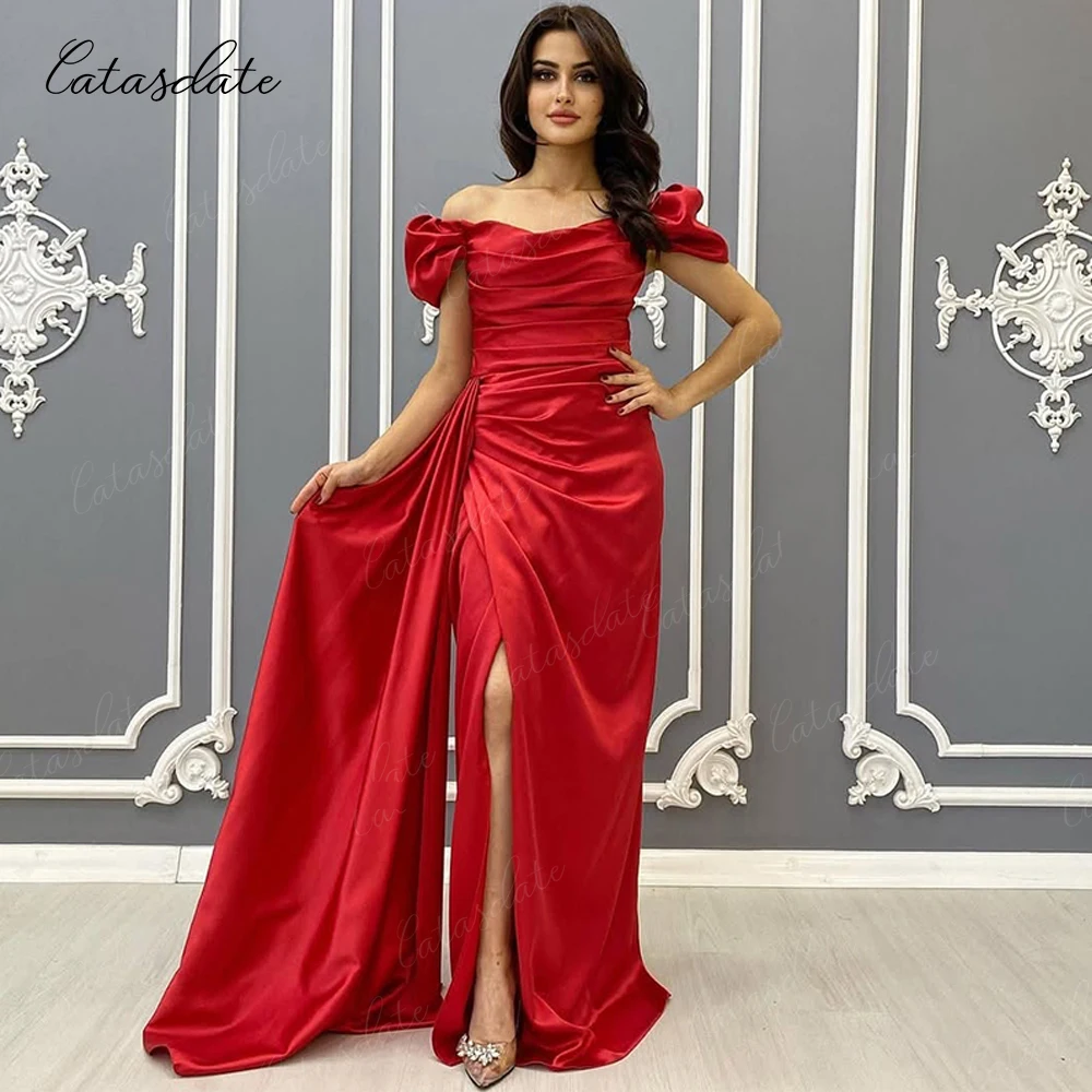 

Catasdate Off Shoulder Dresses for Special Events Elegant Party Dresses Woman Formal Guest Women's Wedding Dress vestidos