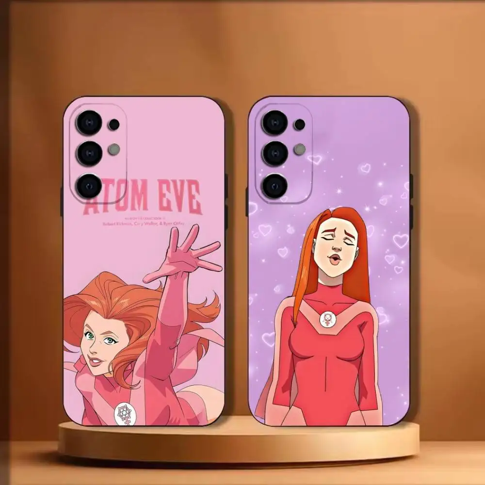 I-Invincible A-Atom Eve Phone Case For Samsung S26,25,24,23,22,21,20,30,Ultra,Plus,Fe,Lite Black Shell