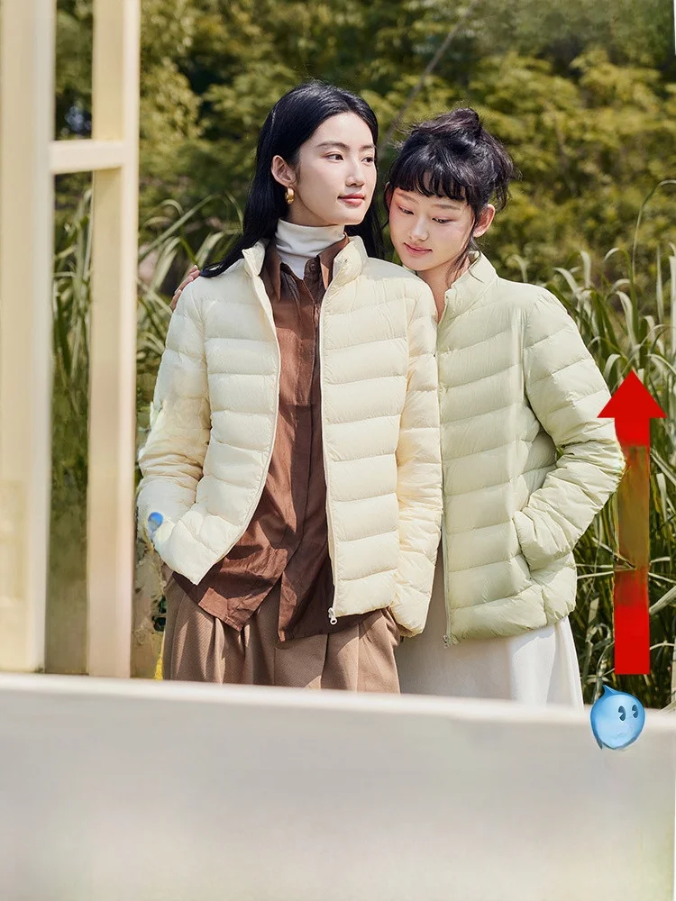 

Lightweight ort Women's down Jaet SNOW FLNG Collar Commuter Sle Comfortable Faionable Ci Casual Du down Coat