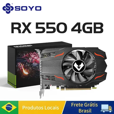 SOYO RX 550 Graphics Cards AMD Radeon RX550 4G GDDR5 256bit Video Card  For Desktop Gaming Computer components GPU