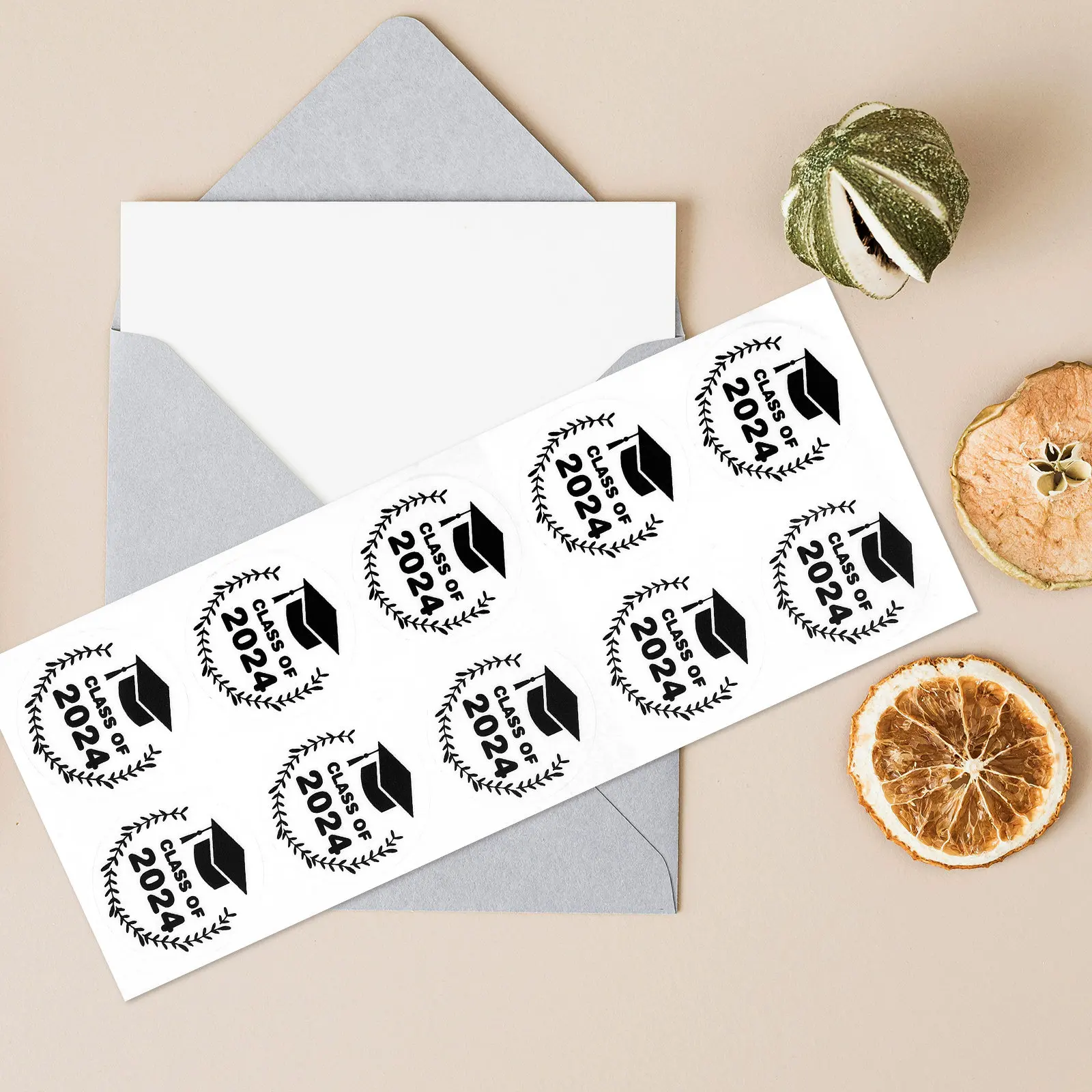 

Graduation Stickers 10 Sheets Anti-Wear Pet Sealing Decals Easy Apply Remove Residue-Free for Envelopes Gift Boxes DIY Projects