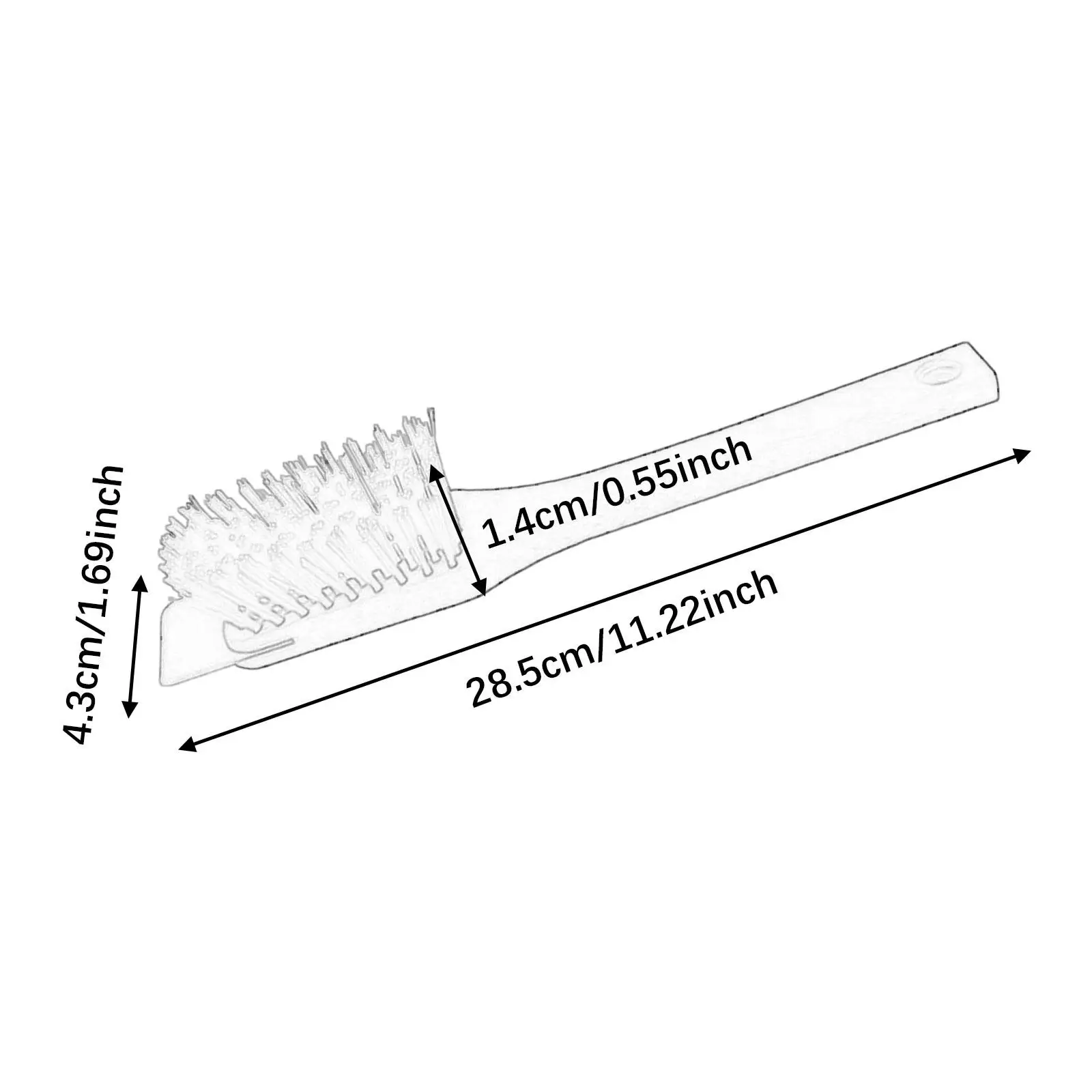 Escova para cortador de grama, resistente, raspador ao ar livre, conveniente, portátil, universal, cerdas rígidas, limpador de cortador de grama, escova de esfrega