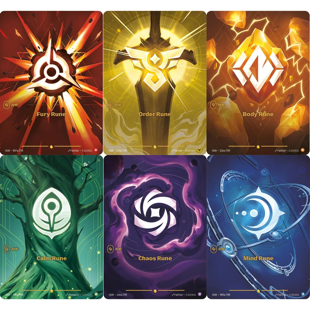 Image of DIY League of Legends Sammelkarten: Fury Rune, Order Rune, Body Rune – Texturierte Sammelkarten in hoher Qualität als Spielgeschenk