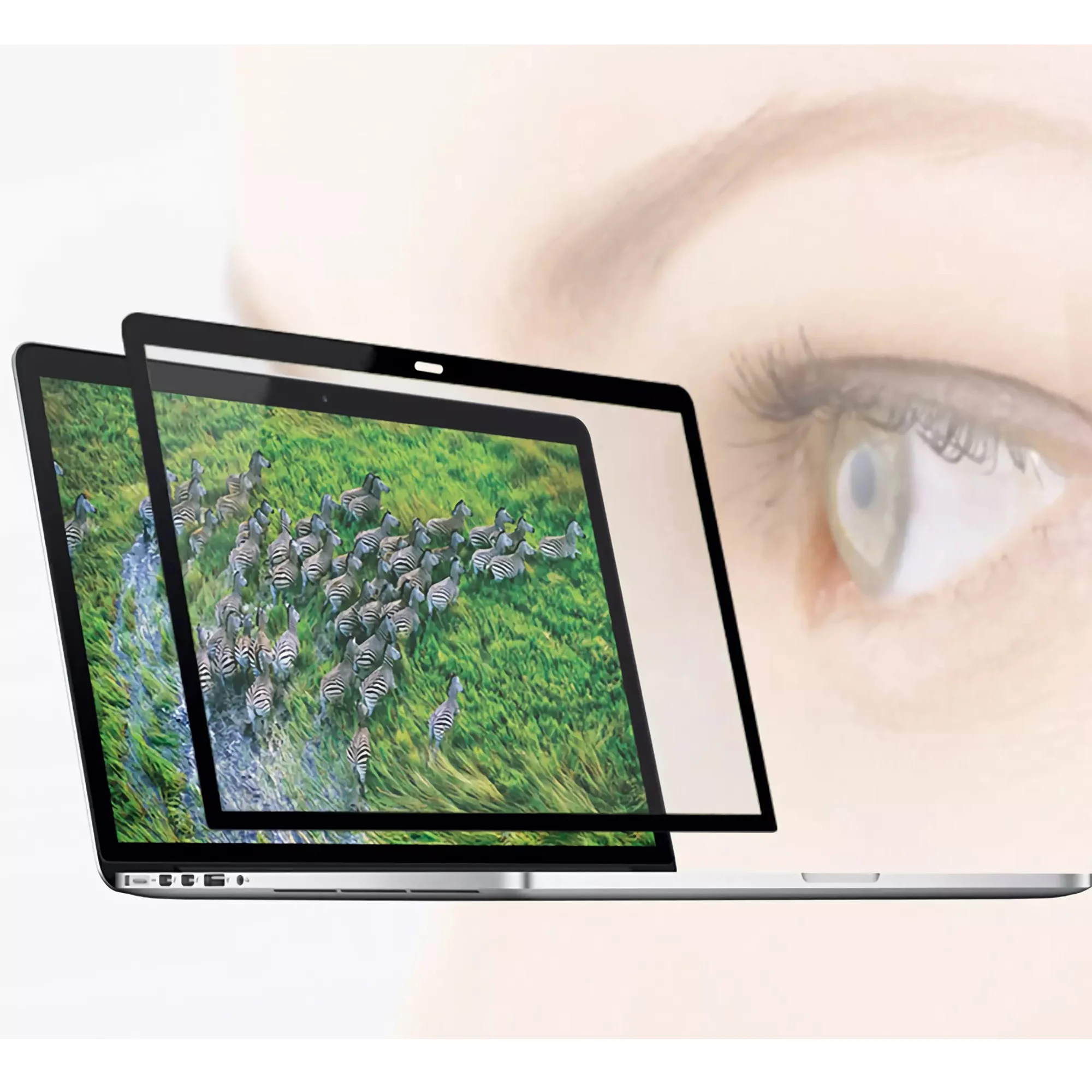 XSKN Black Border HD Screen Protector Film Fits for MacBook Pro 14.2 16.2 13.3 15.4 Inch Macbook Air 13.6 15.3 13.3 Inch M1-M4