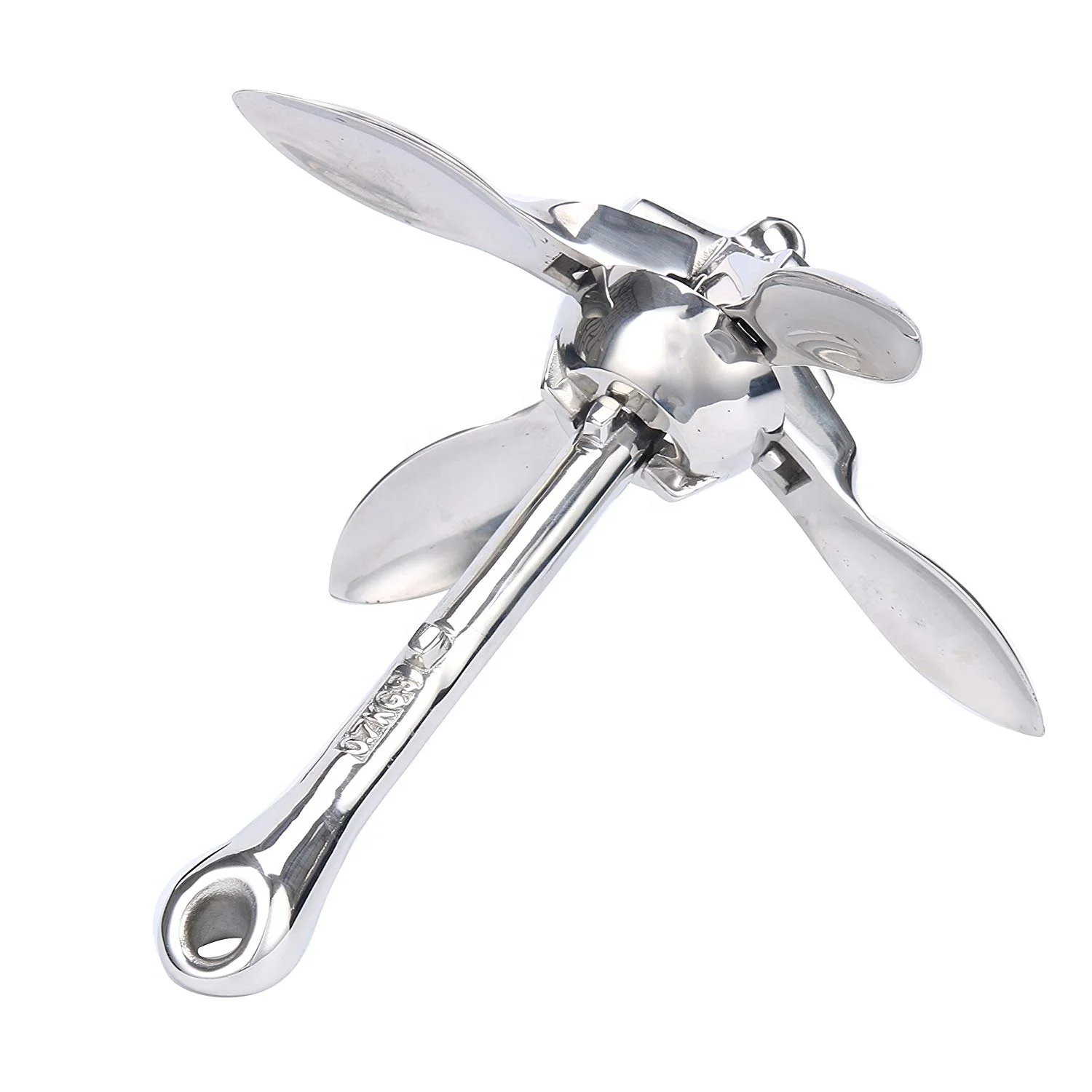 Stainless Steel Folding Anchor 2.5kg Stainless Steel Marine Kayak Fishing Kit Grapnel Folding Boat Anchor2025