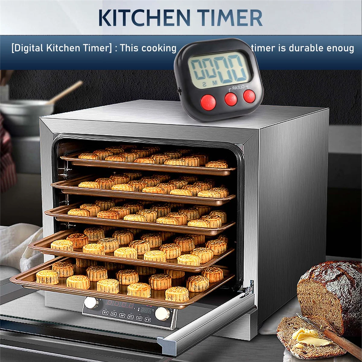 Temporizador de cocina a la venta, temporizador Visual Digital, reloj magnético, cronómetro, temporizador de cuenta atrás, pantalla LCD grande para cocinar