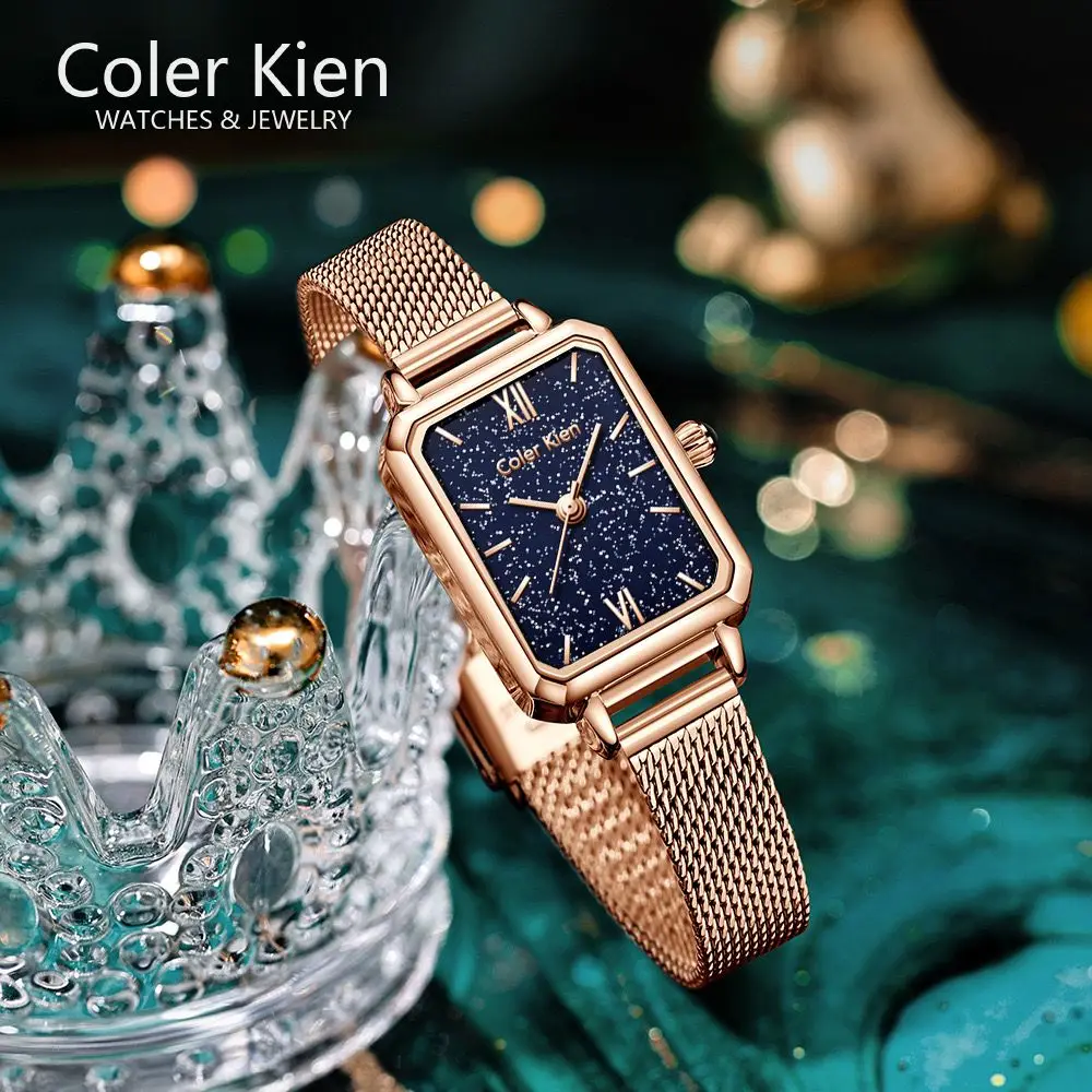 SUNKTA Watch Women Watches top brand luxury fashion rectangular small green watch ladies ultra-thin waterproof Quartz Wristwatch