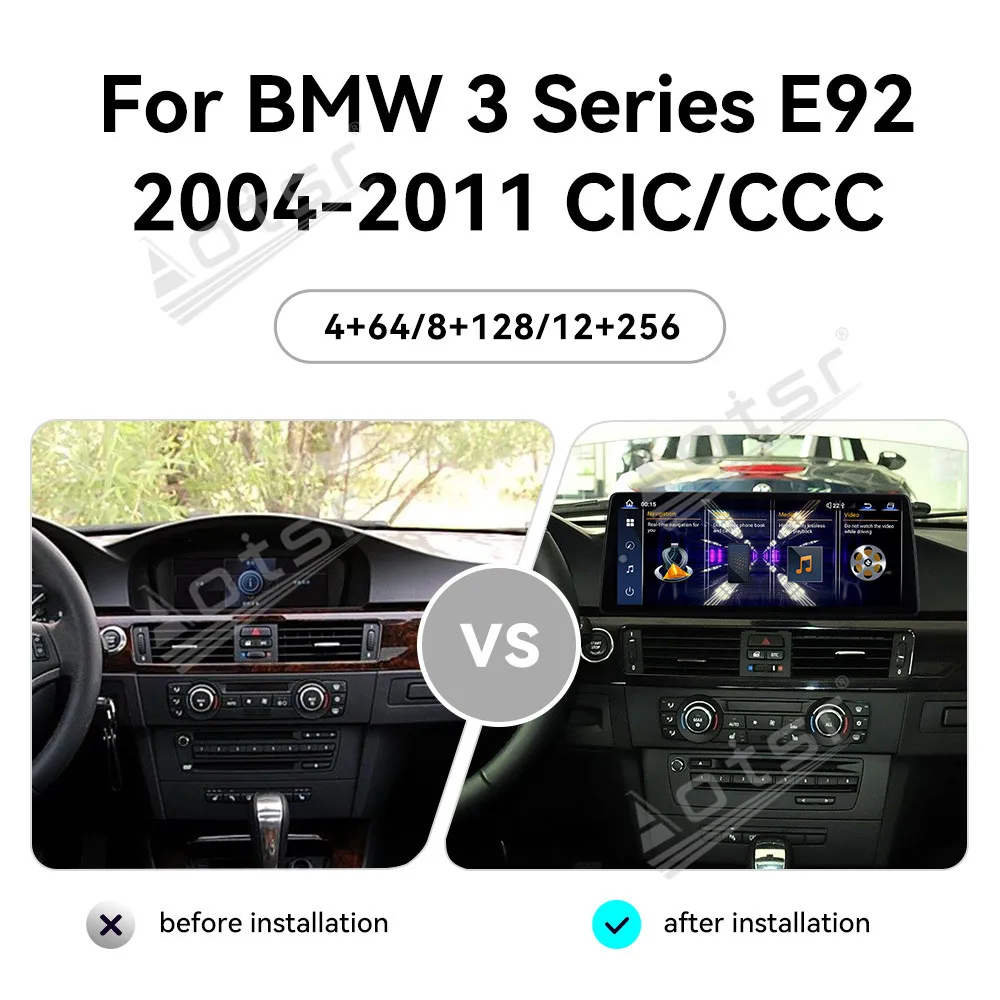 

12,9 "ультра двойной BT Carplay для BMW 3 серии E92 2004-2011 авто Android 13.0 радио мультимедийный плеер Carplay стерео головное устройство