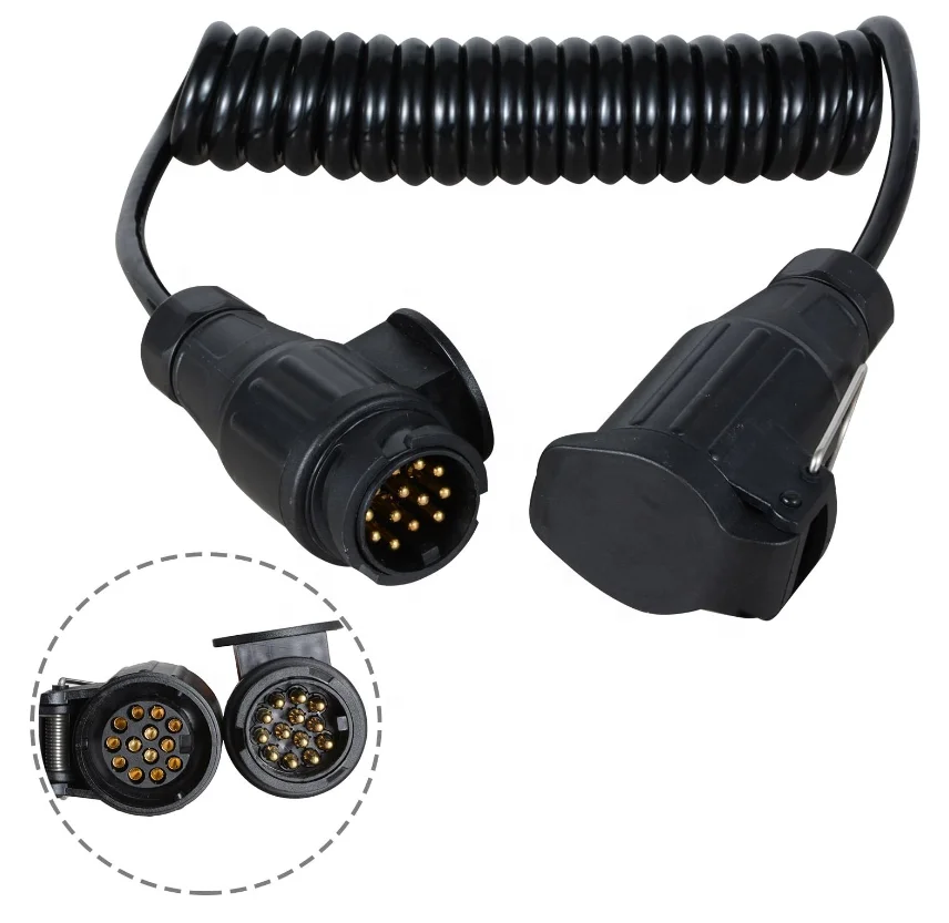 Euro 13-Pin to 13-Pin Trailer Extension Cable Adapter for Caravan Motorhome - view 2