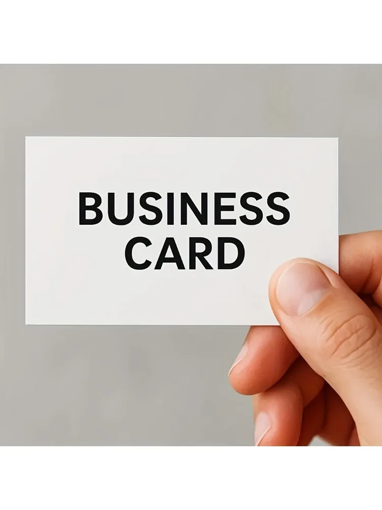 Custom Business Cards 1000pcs - Single-Sided Print One Blank Side, Add Your Logo Free Design for Small Business