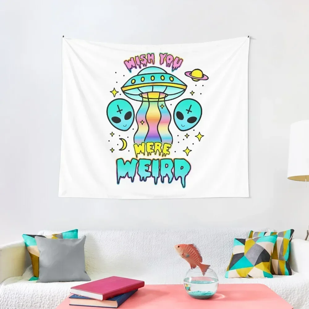 

Wish You Were Weird Tapestry Decorations For Room Wall Decor Hanging Tapestry