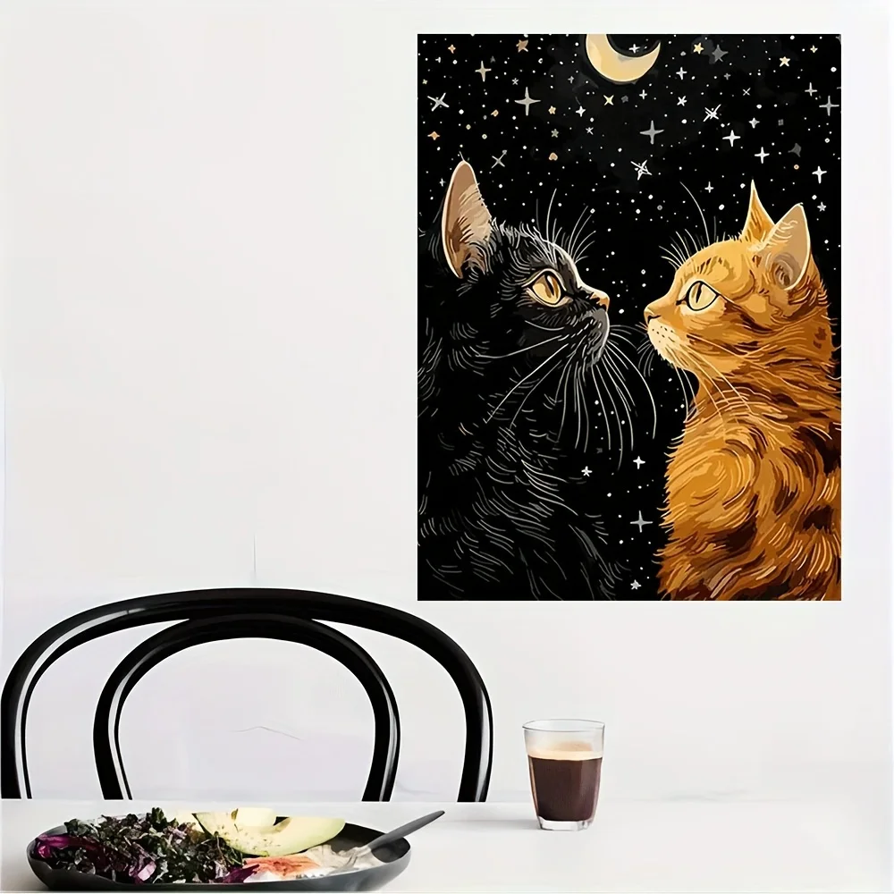 Gatto nero vibrante e gatto ar - Home Decor Orange recensione e prezzo