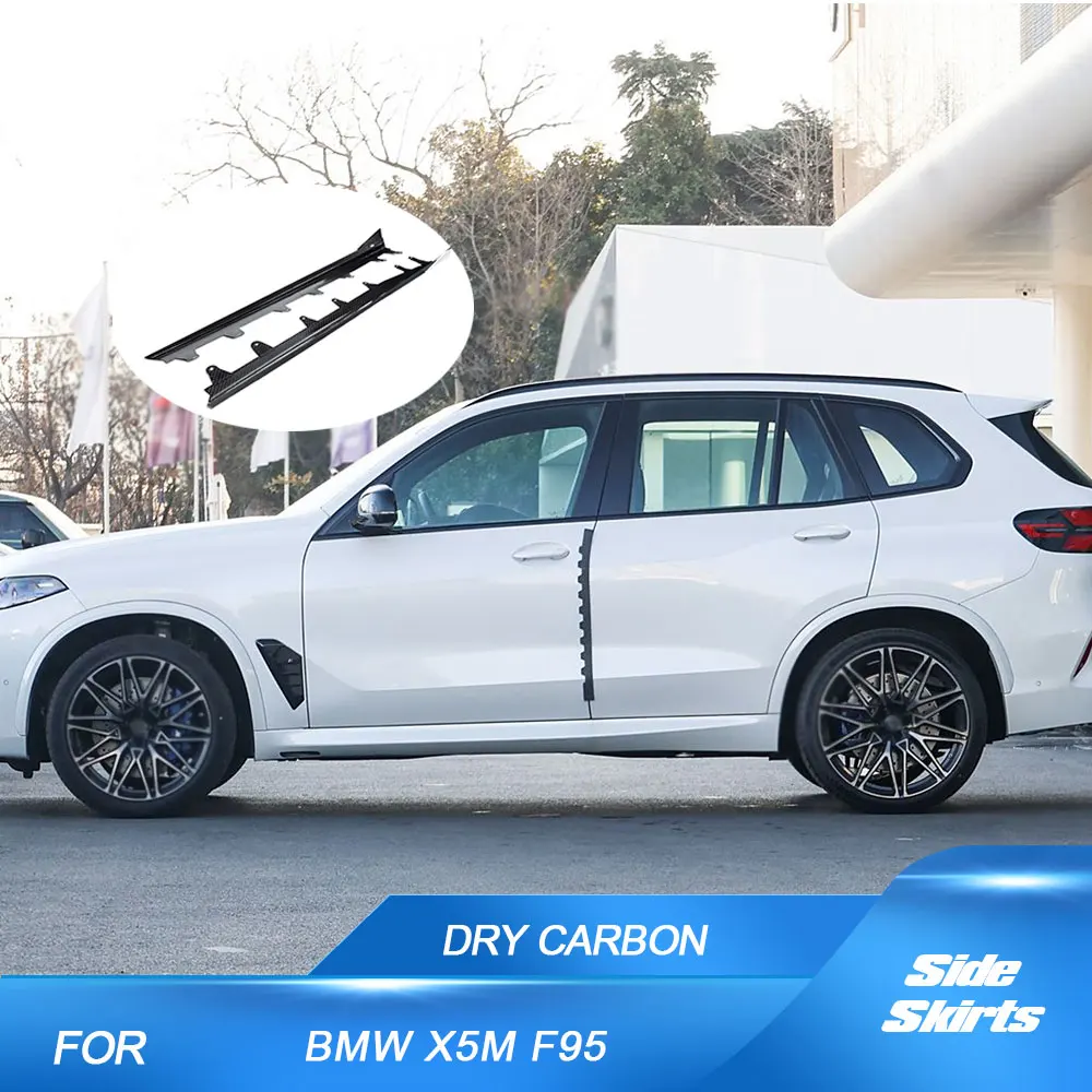 

Side Skirts Extension Lip For BMW X5M F95 Sport 4-Door 2023-2025 Dry Carbon Fiber Side Door Bumper Skirts Spoiler