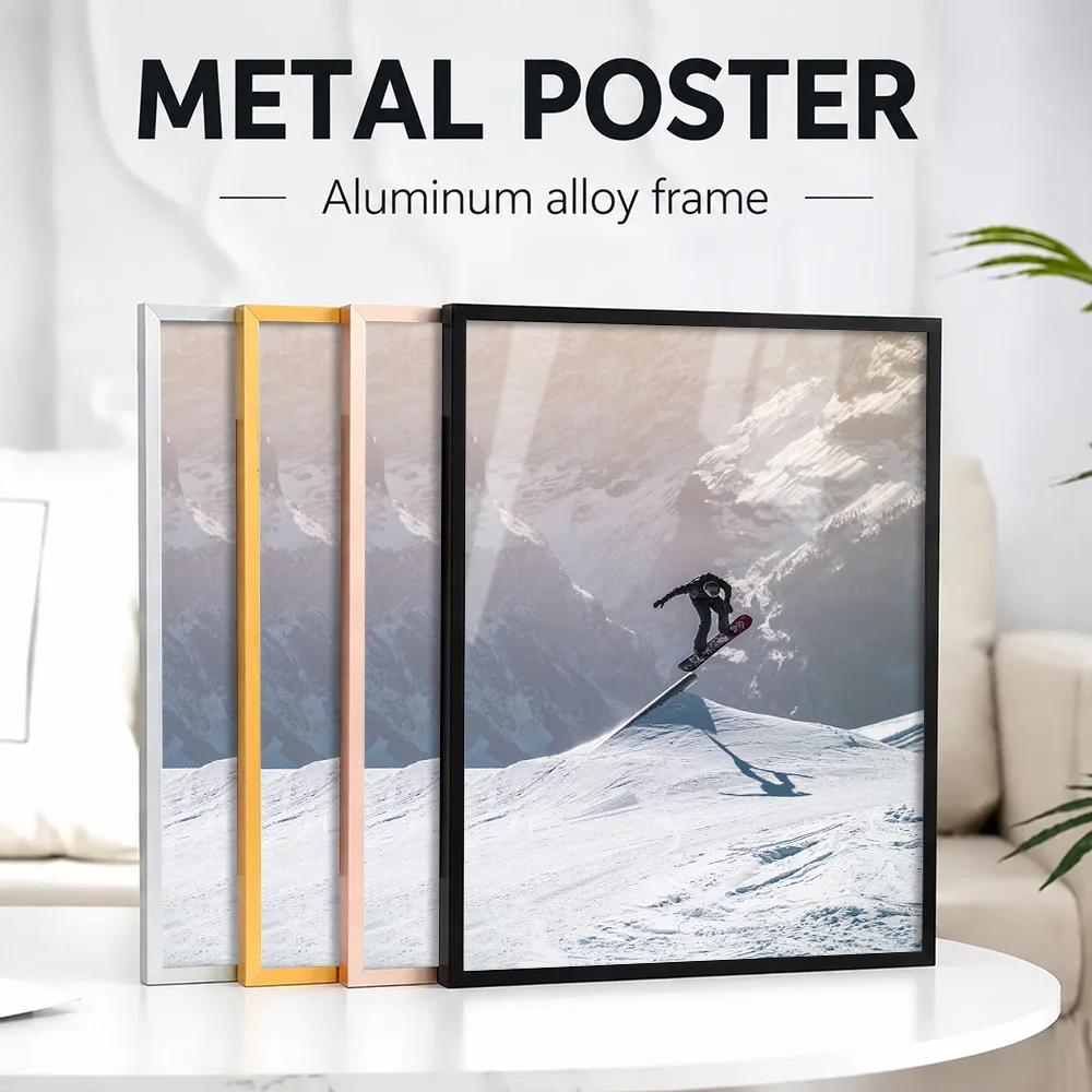 Extreme Sport Skate Framed Metal Poster Personalized Photo Victory Celebration Style Wall Art For Gym And Office Teammate Gift