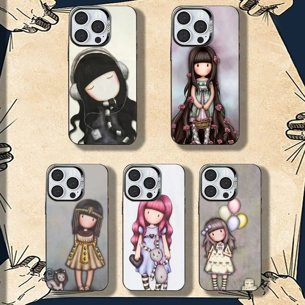 

Cute S-Santoro G-Gorjuss Phone Case For iPhone 16,15,14,13,12,11,8,7,Pro,Max,Plus,Mini,XS,SE Shockproof Matte Cover