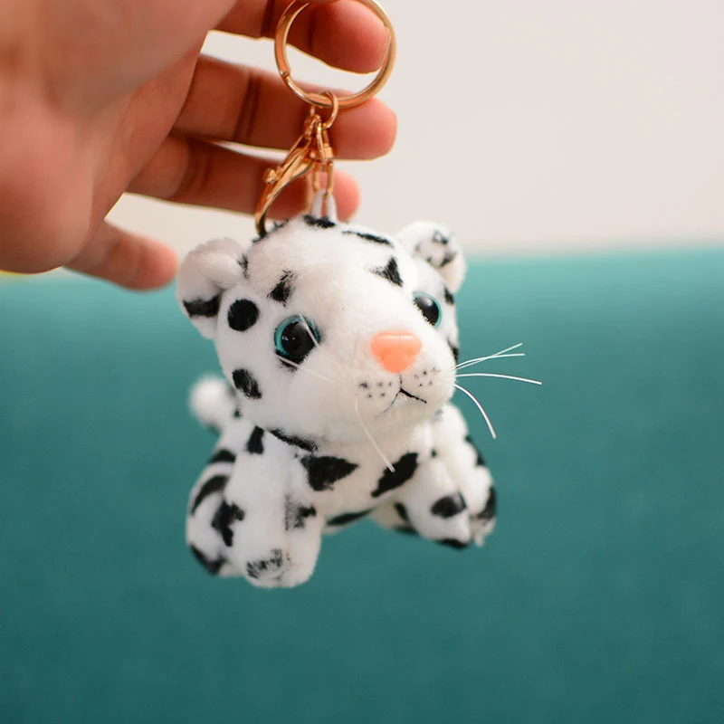 10cm Real Life Cute Tiger Leopard Plush Pendant Toys Animal Doll Key Chains