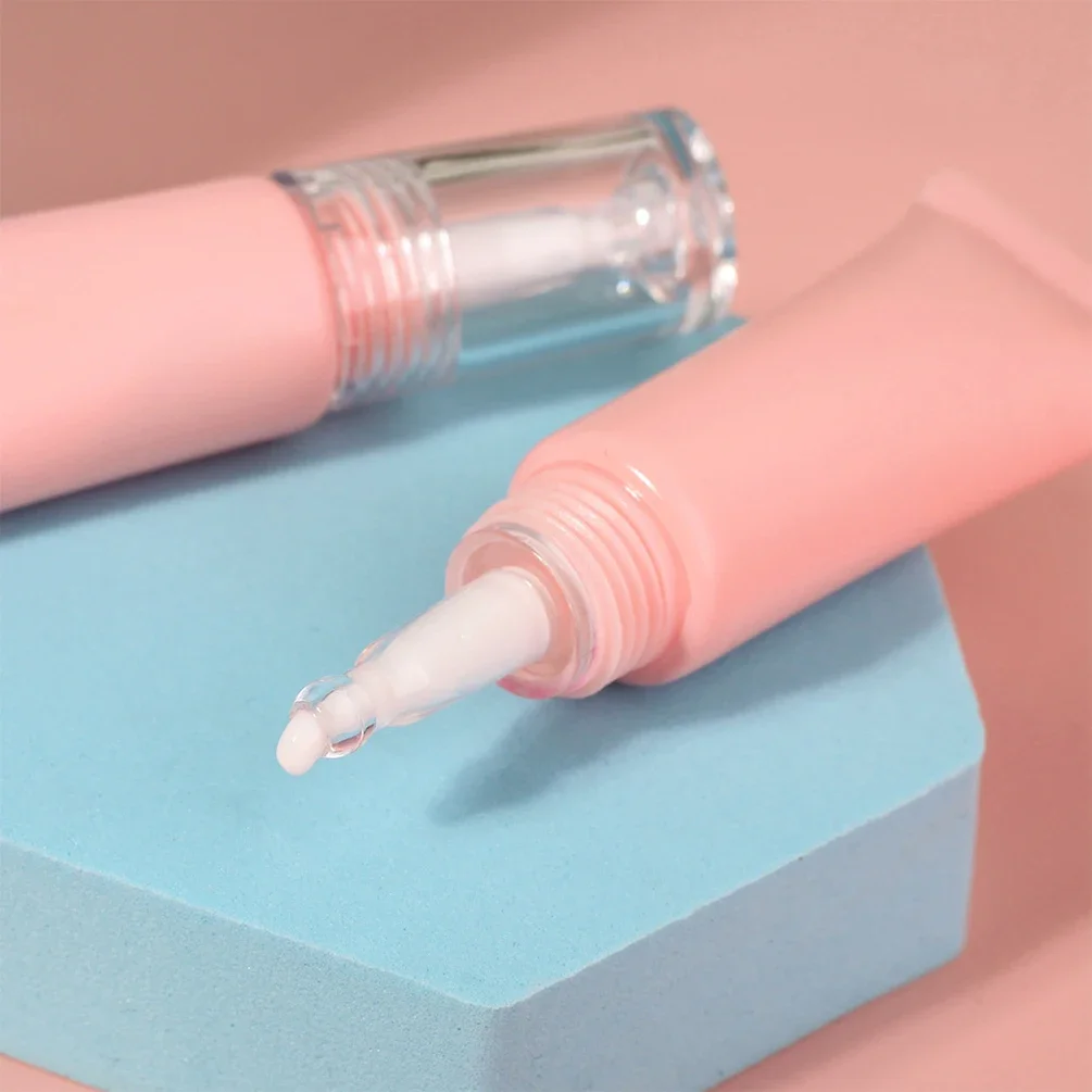 Logotipo personalizado creme labial marca própria umidade equinácea delicado cuidados com os lábios vermelhos 10ml transparente gota ponta rosa pacote maquiagem