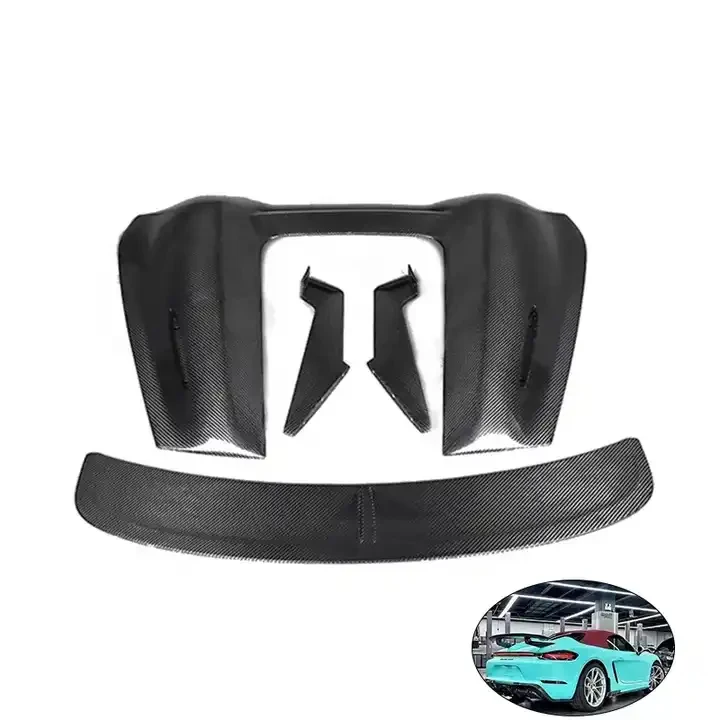 

Автомобильные детали Langyu, черный задний спойлер, багажник, горб из углеродного волокна, задний спойлер для Porsche 718 981 982, спойлер