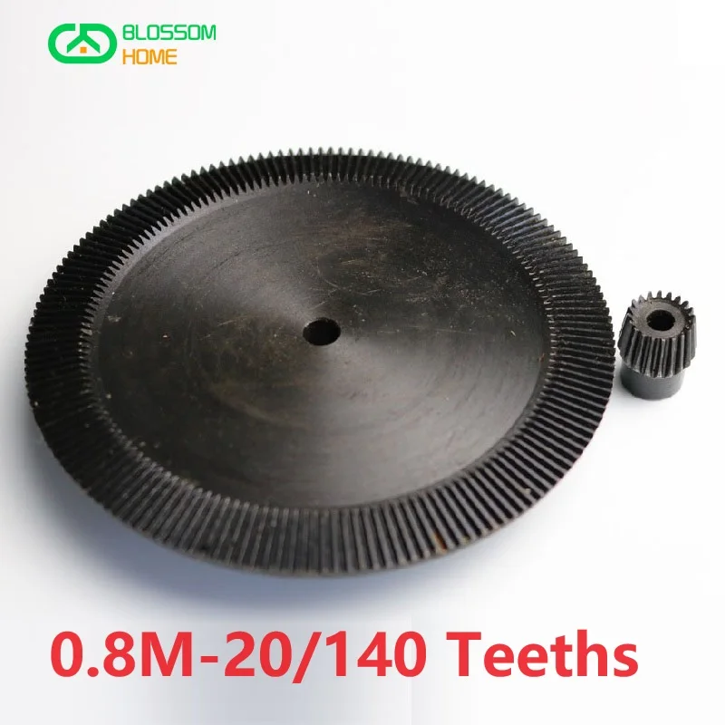 1Set 0.8M-20/140T Speed ratio-1:7 Precision Umbrella Bevel Gear -Diameter:17.5 mm/111mm (hole d:6mm)
