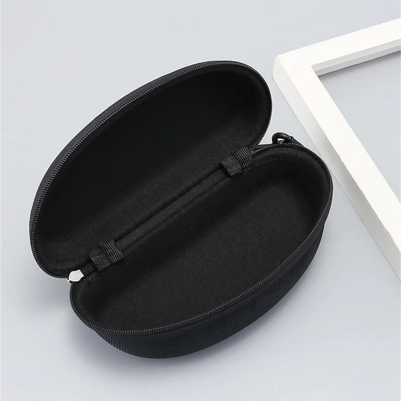 Portable Zipper Sunglasses Case Box Unisex Vintage Black Hard Shell Eyeglasses Protector Eyeglasses Accessories