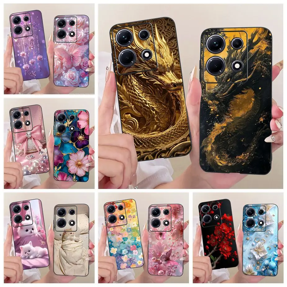 For Infinix Note 30 VIP Case Note 30i X6716 Cool Dragon New Painted Cover Soft Silicone Case For Infinix Note 30 Pro Note30 Bags