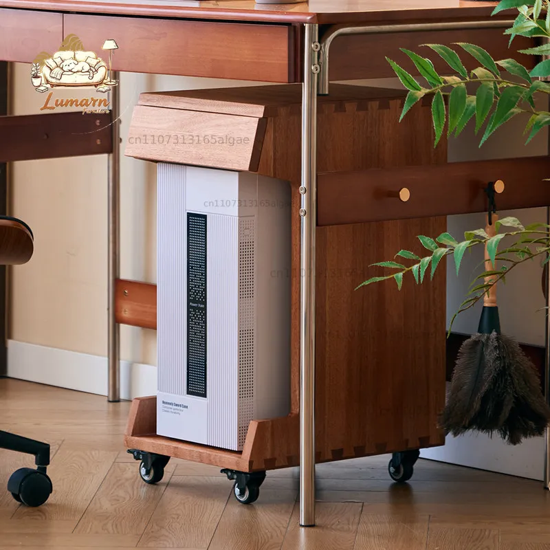 Desktop computer mainframe cabinet Office removable file cabinet Computer storage Chassis Under table drawe