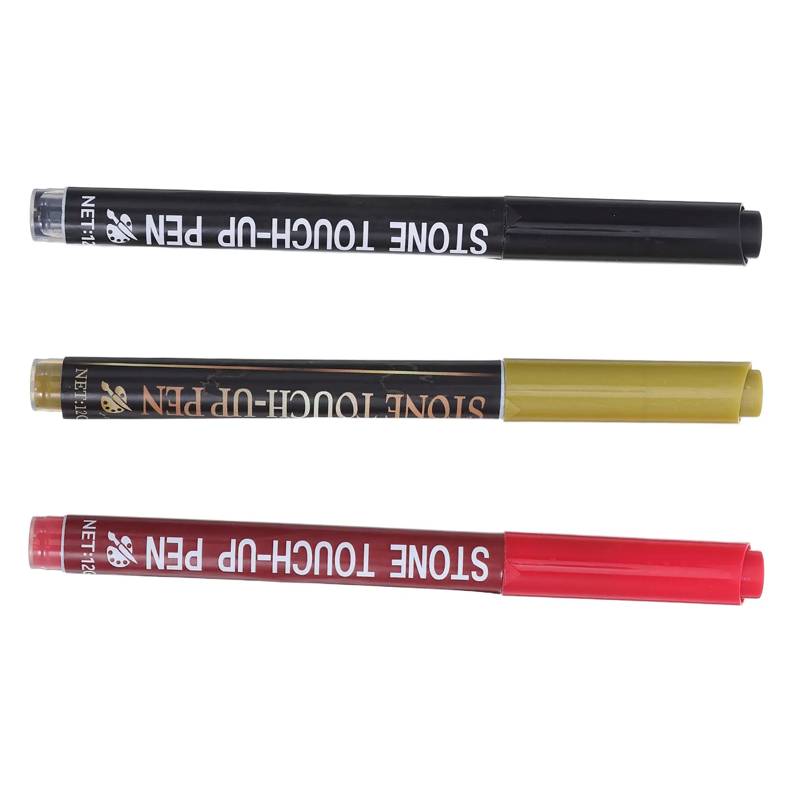3Pcs Cemetery Paint Markers Waterproof Tombstone Marker Pens for Monument Stone Scratch Repair and Gravesite Lettering