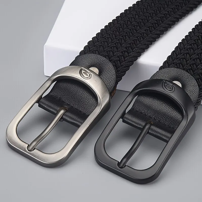 Men's Belt Casual Woven Elastic Belt Outdoor Sports Women's Belt No Need for Punching Climbing Work Belt For Men Women Fashion