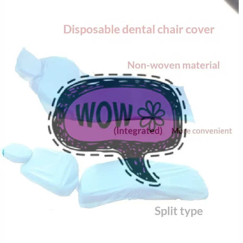 1 Set Integrated Split Type Waterproof Anti Dust Dental Unit Couch Sleeve Disposable Non Woven Dental Chair Cover For Dental