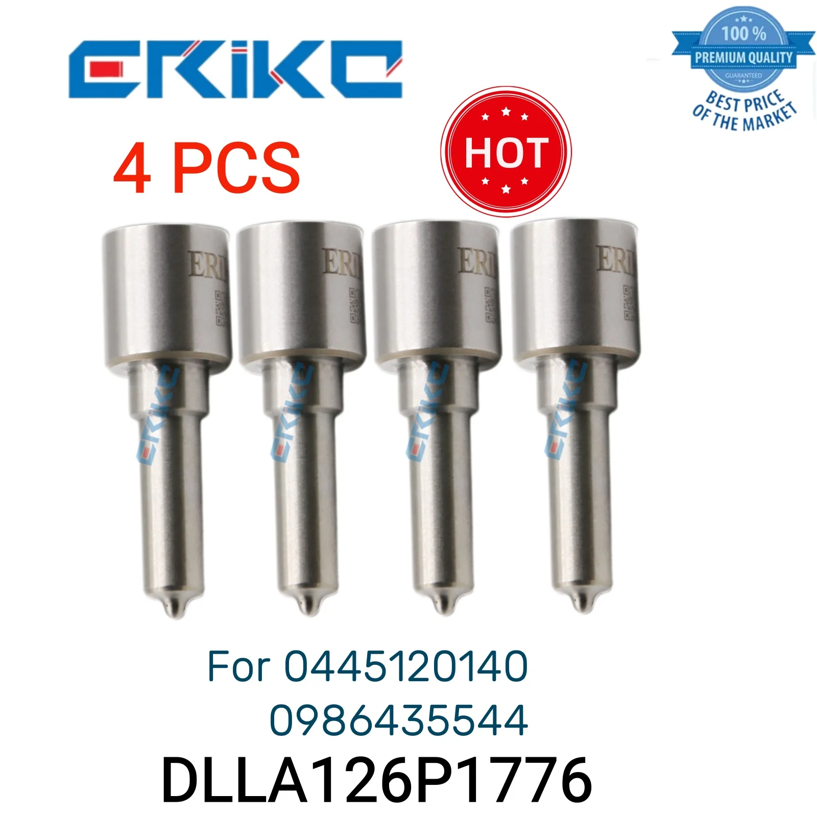 

4 PCS DLLA126P1776 0 433 172 083 Spray Bar Nozzle DLLA 126 P 1776 Injector Nozzle DLLA 126P1776 fit for 0445120140 0986435544