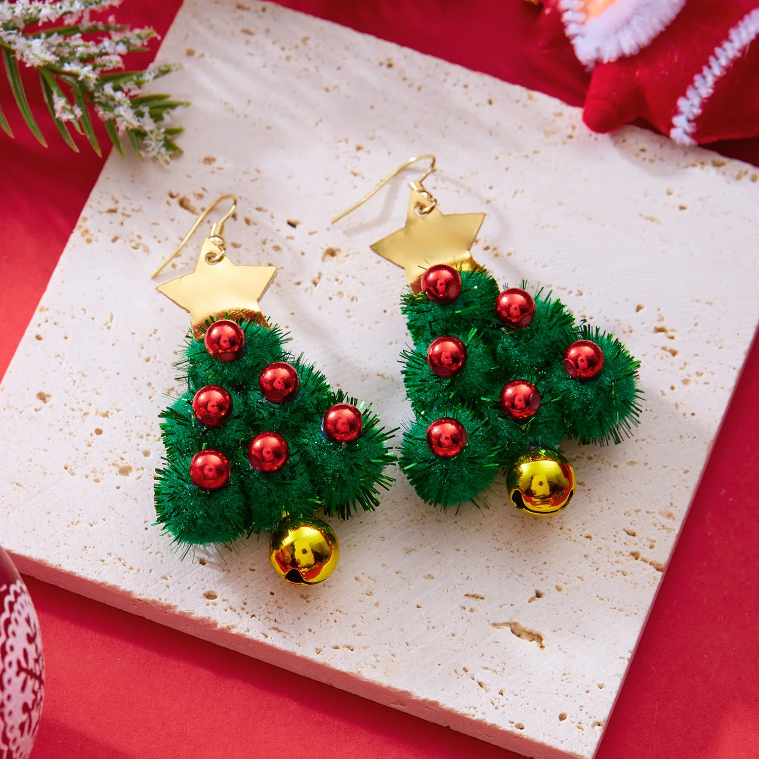 Kreative Grüne Farbe Weihnachten Girlande Bogen Glocke Anhänger Ohrringe für Frauen Mode Weihnachten Baum Ohrringe Neue Jahr Ohr Schmuck Geschenk – Detail 26