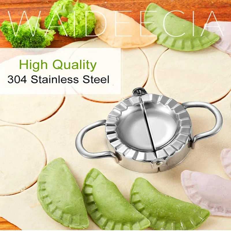 Dumpling Mold 304 Stainless Steel Dumpling Machine Household Manual Press Kitchen Pastry Baking Dumpling Mold Accessories