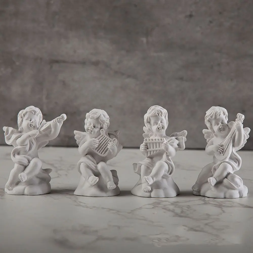 Gift Home Decoration Desktop Ornament Angel Gypsum Portraits Mini Cupid Figurines Plaster Sculpture Greek Mythology Statue