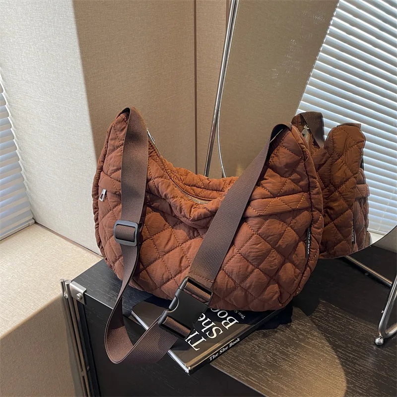 

Сумка на плечо с текстурой в стиле ретро, модная универсальная ромбическая сумка-хобо, маленькие сумки через плечо с ароматом для отдыха и поездок на работу