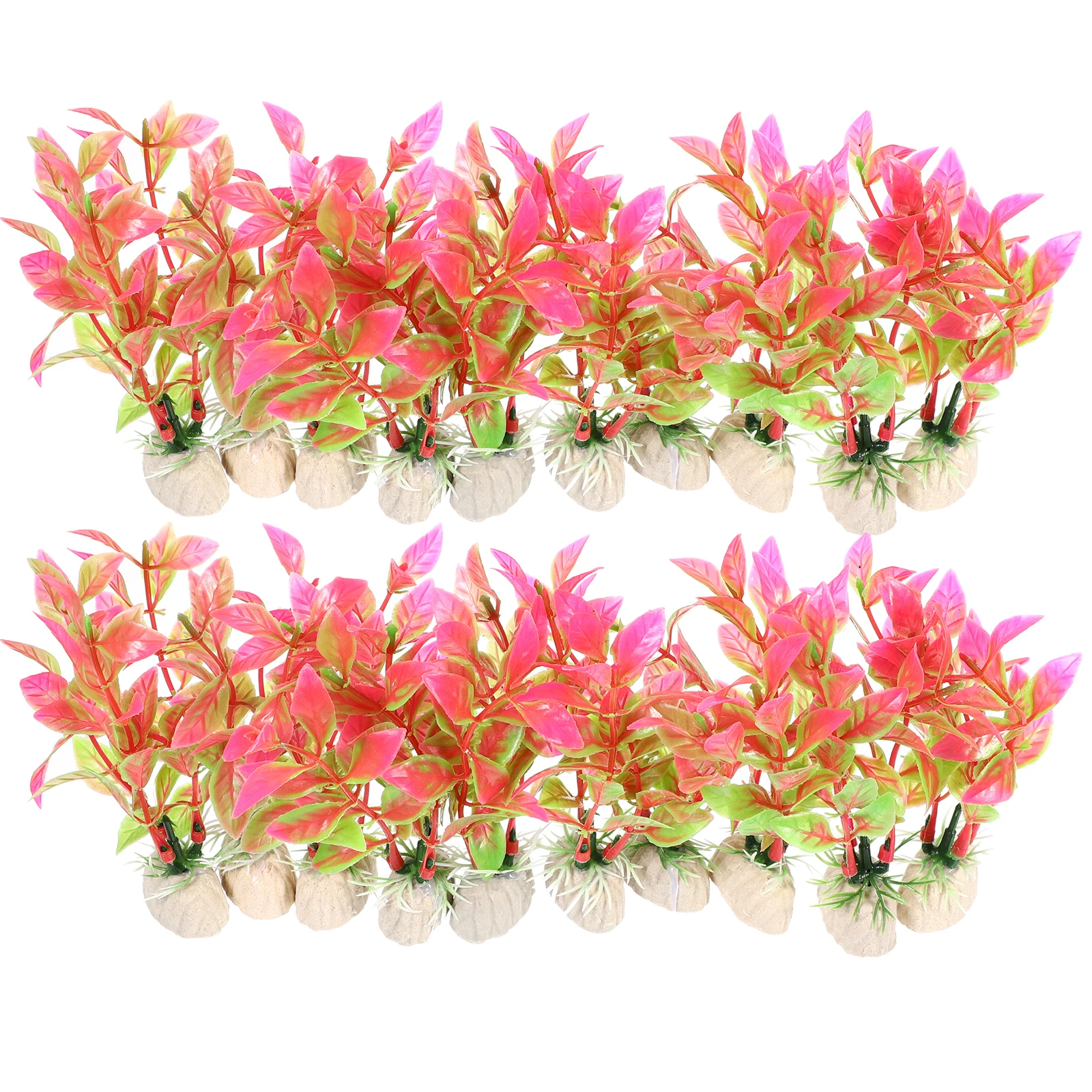 

20 Pcs Fish Tank Accessories Artificial Water Plants Decoration Aquarium Ornaments Decorations Fake Pvc