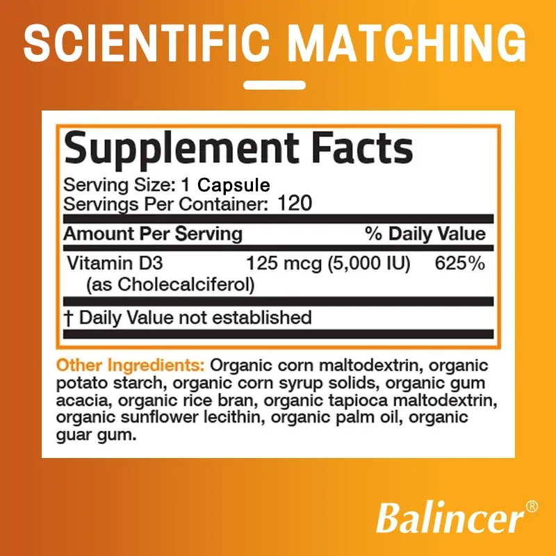 Vitamina D3 10,000IU (250MCG) - Salud de huesos, músculos y cólon, sin OGM, sin gluten