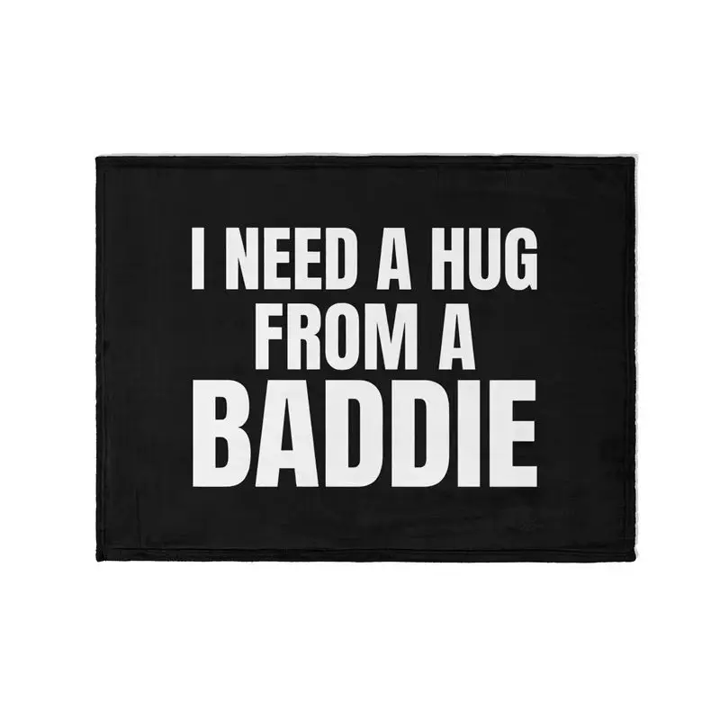 Gaslight Gatekeep Girlboss I Need a Hug from a Baddie Throw Blanket Funny Meme Soft Fleece Blanket for Couch Bedroom