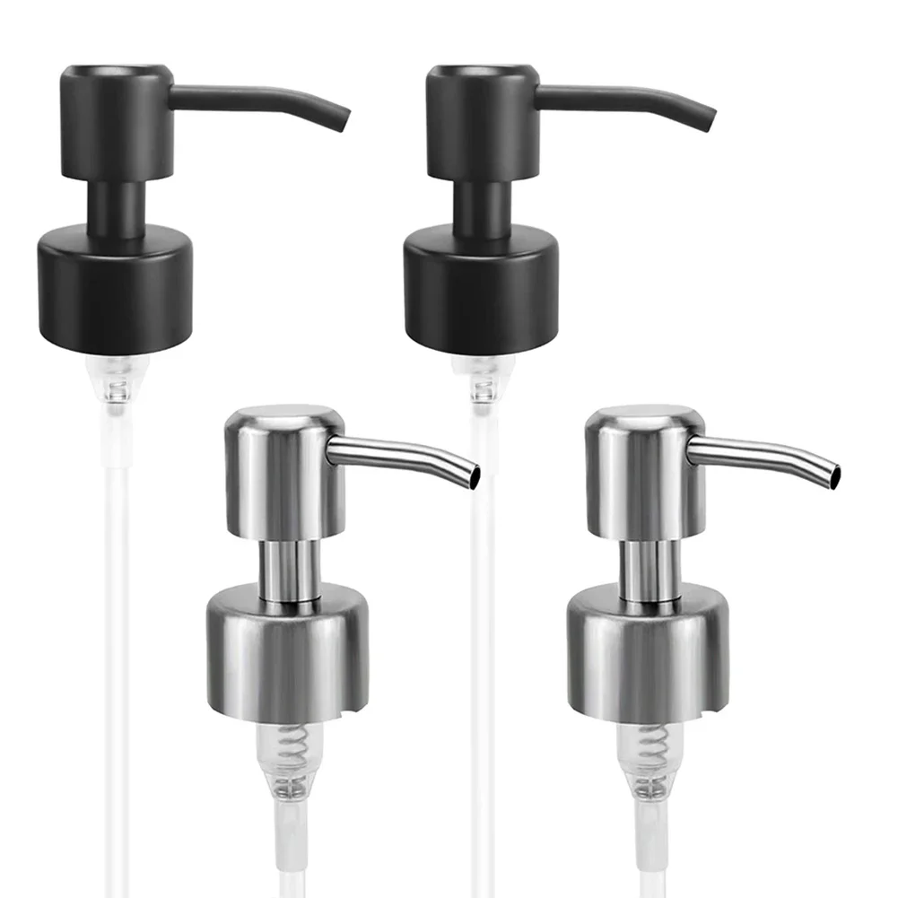 Soap Dispenser Pump Pump Head 11cm 1PC Anti-Corrosion Rust-Proof Silver/Black Stainless Steel Soap Dishe Bath Practical