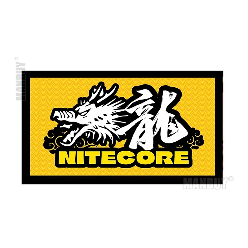 Wholesale Nitecore LOGO Embroidery VeIcro Patch Tactical Military Decorative Patches Combat Appliques Emblem Badges Snake Horse