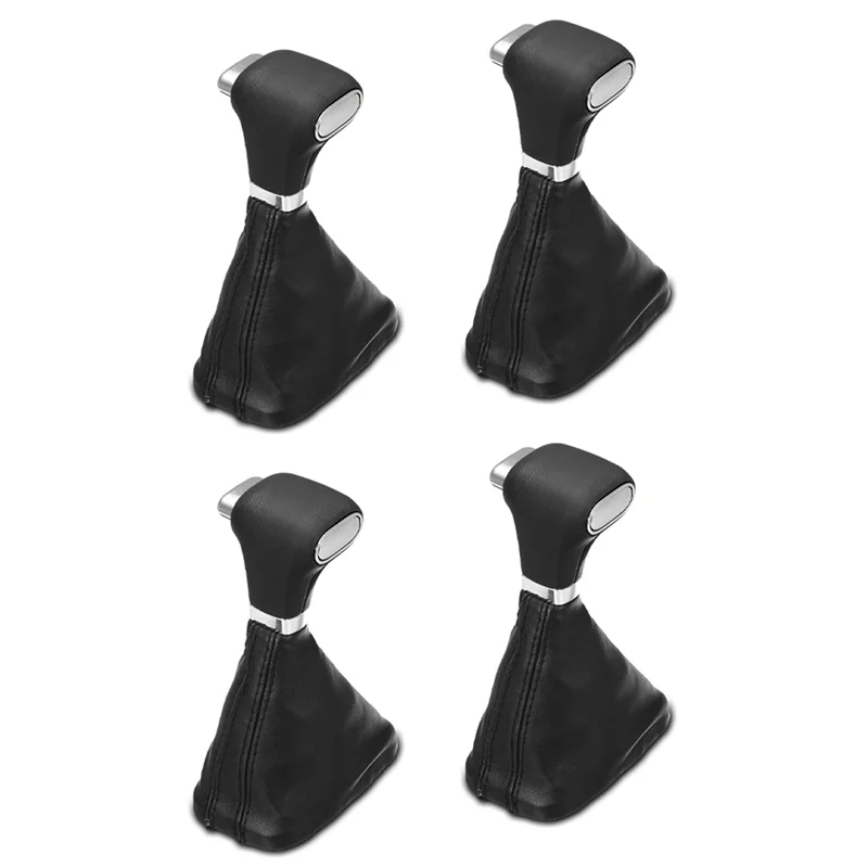 

4X Car AT Car Gear Shift Knob Gaitor Shifter Lever Gear Stick Knob Leather Cover For Skoda Tiguan Touran Bora Passat