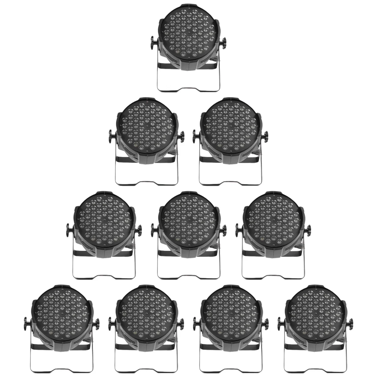 10 stks 54x3 W LED PAR Verlichting RGBW PAR64 DMX512 Stage Party Show