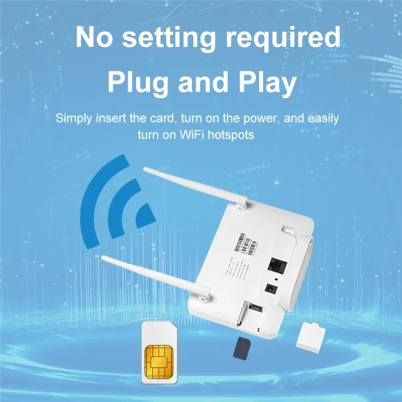 4G Wireless Router 300Mbps 4G LTE CPE Router Modem External Antenna With Sim Card Slot Internet Connection EU Plug-AU47