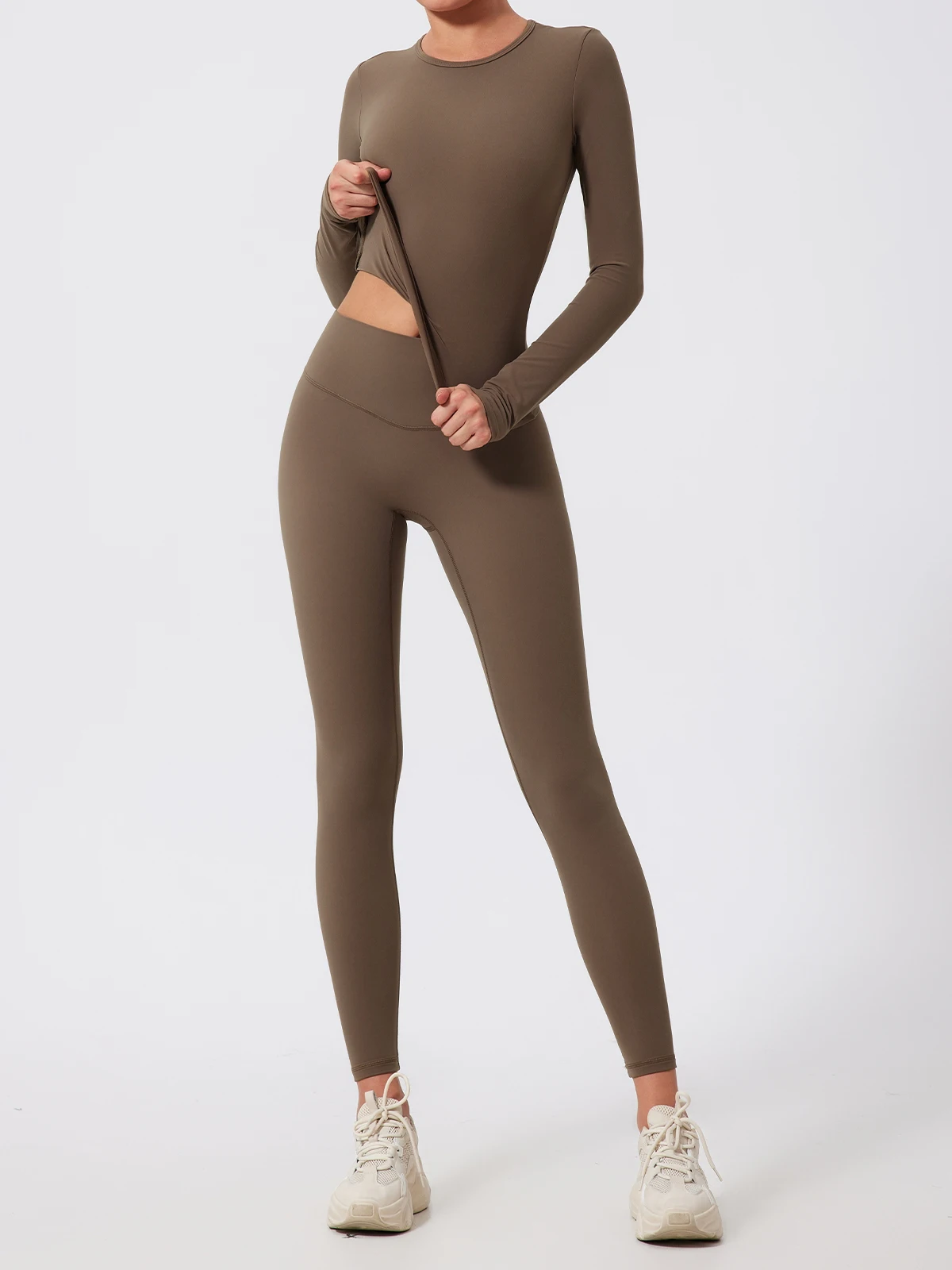 Neue Sommer-Sport-Langarmshirts für Damen, lässiges Outdoor-Oberteil, Fitnesskleidung, T-Shirt, Yoga-Shirt, Push-Up-Workout-Kleidung – Detail 21