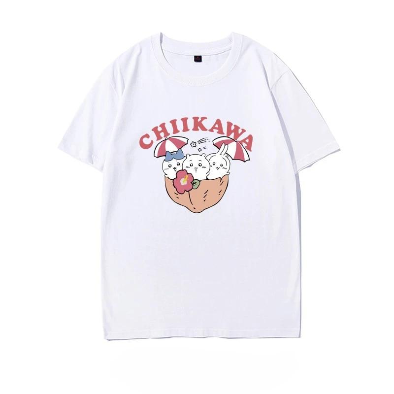 Chiikawa Anime‑Inspired Graphic T‑Shirt Loose Unisex Parent‑Child Matching Summer Casual Short‑Sleeve Streetwear Daily Top