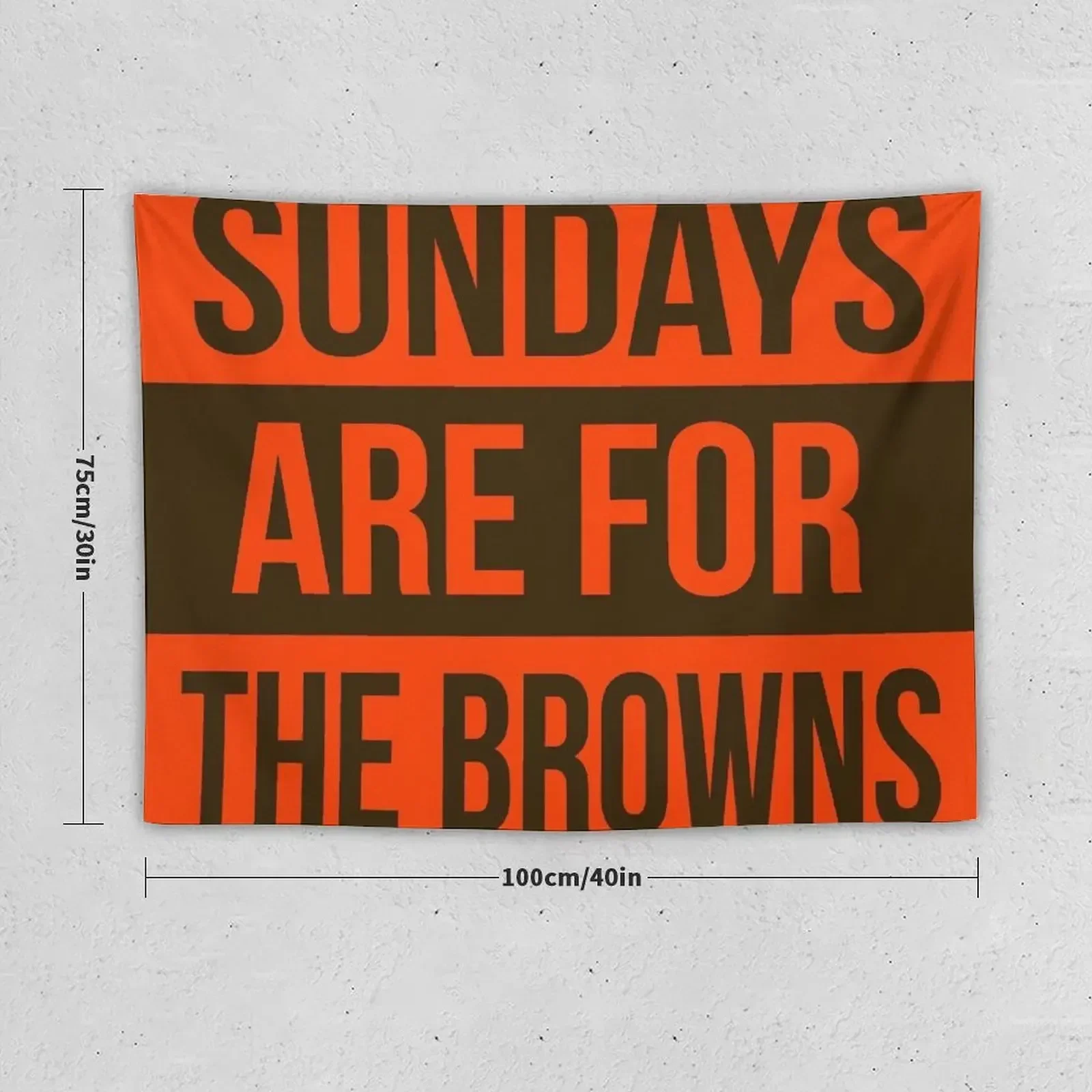 Sundays Are For The Browns Shirts & Stickers Tapestry Aesthetic Room Decors Christmas Decoration Hanging Wall Tapestry