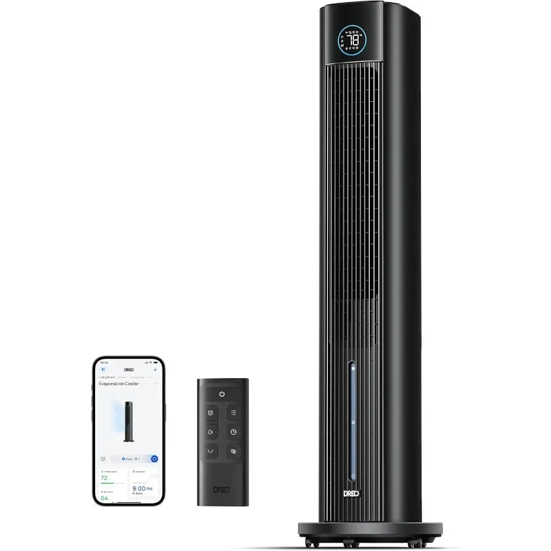 

Tower Fan for Bedroom, 43" Cooling Fans That Blow Cold Air 2025 Upgraded, Evaporative Air Cooler, Quiet 85° Oscillating Flo