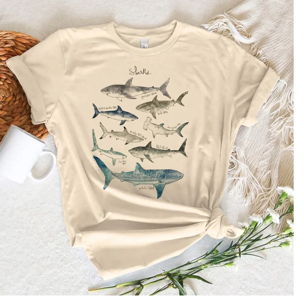 Whales Tee women youthful tshirt female 2000s clothes