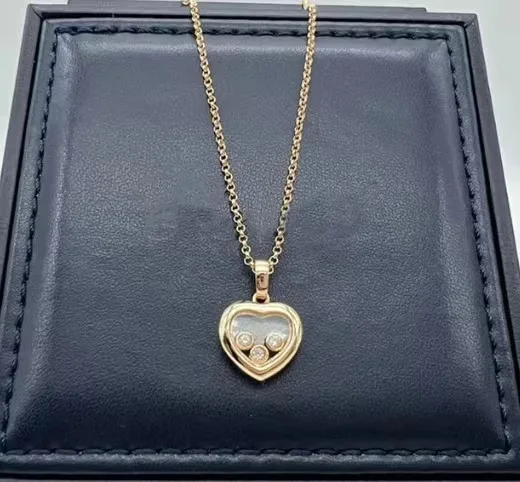 Hot selling new 925 sterling silver heart-shaped necklace for women's fashion luxury brand jewelry party Christmas gift