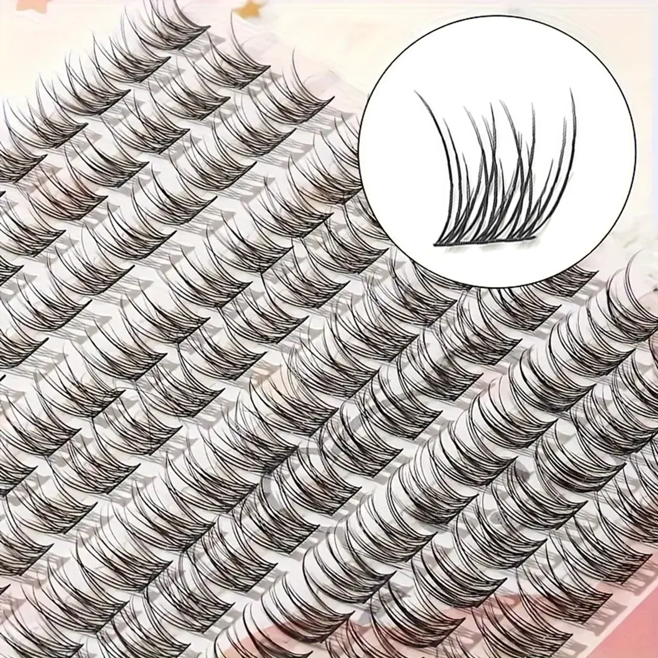 Split Tip Lashes Clusters 10 rows 120pcs Softer Lighter Ellipse Flat Eyelash Extensions DIY Clusters Mega Volume Reusable Indivi