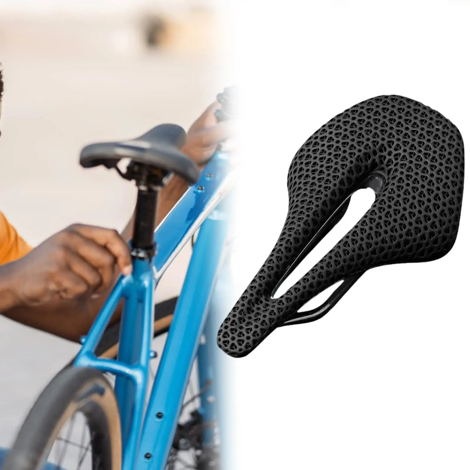 

Bicycle Saddle,3D Printed,Bike Seat,Comfortable Light Shock Absorbing Breathable,Bicycle Seat Bike Seat Pad for Mountain Bike